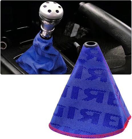 Car Shift Boot Cover, Fabric Shifter Lever Knob Boot Dustproof Cover with Stitch, Manual Automatic Speed Shifter Boots Gear Gaiter for Most Vehicles, Car Accessories (Black) in Saudi Arabia