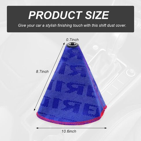Car Shift Boot Cover, Fabric Shifter Lever Knob Boot Dustproof Cover with Stitch, Manual Automatic Speed Shifter Boots Gear Gaiter for Most Vehicles, Car Accessories (Black) in Saudi Arabia