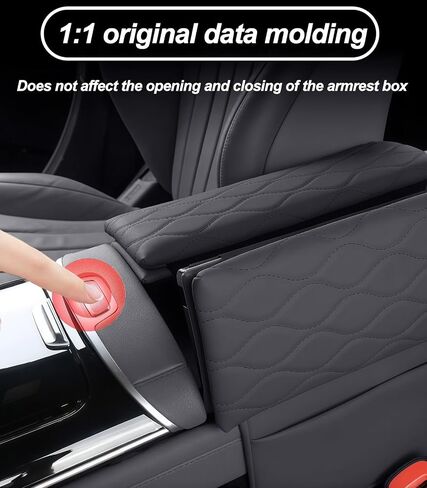 Center Console Armrest Cover for Mercedes Benz GLC X254 350e 300 2023-2025, C Class C300 2022-2025, Leather Armrest Console Cover with Side Storage Pockets in Kuwait