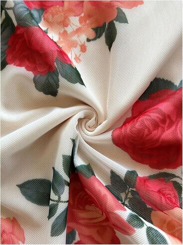 فستان MakeMeChic نسائي قصير بطبعات زهور وحزام سباغيتي واسع صيفي قصير in Kuwait