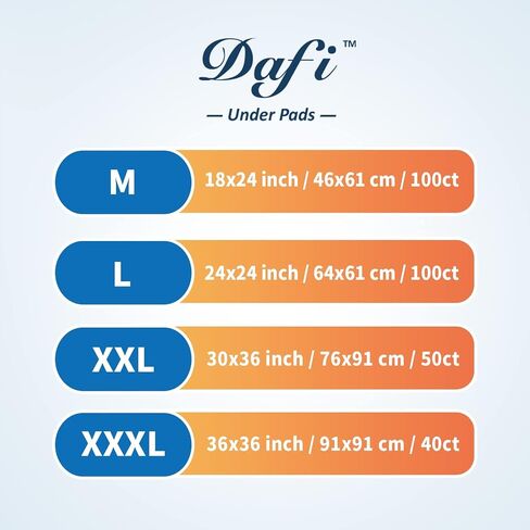 DAFI Disposable Bed Pads Extra Large 30"x 36"(50 Count) Adult Incontinence Underpads, Effective Odor Control Pee Pads, Chucks Pads, Super Absorbent Protection for Elderly, Adults, Baby in Saudi Arabia