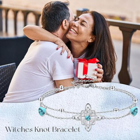 Witches Knot Bracelet Sterling Silver Witches Knot Heart Bracelet Witchy Jewelry Gifts for Women in Kuwait