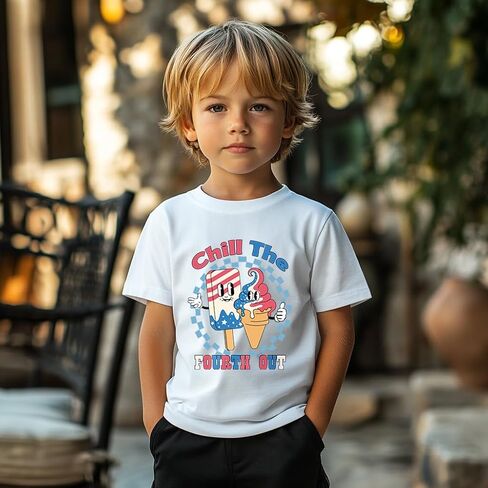 DDSOL TODDLER BOY USA Outfit Kids Short Sleeve مجموعة مستقلة من نجوم الجرافة النجوم T Shirt و Shirts غير الرسمية مجموعة 2T-7T in Saudi Arabia