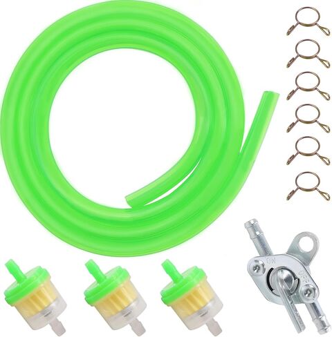3.3Ft Fuel Line with Clamps Fuel Filters Inline Shut Off Valve Petcock Set for GY6 50cc 70cc 90cc 110cc 125cc 150cc Taotao Coolster Apollo Baja ATV Dirt Pit Bike Go Kart (Green) in Kuwait