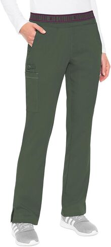 Med Couture Women's Scrub Set, V-Neck Top with 11 Pockets, Yoga Pant with 7 Pockets, Olive, XL in Saudi Arabia