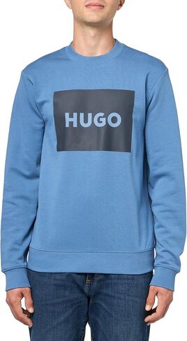 HUGO Men's Big Square Logo Crew Neck Sweatshirt in Saudi Arabia