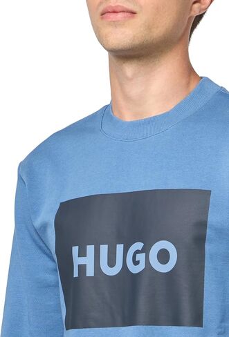 HUGO Men's Big Square Logo Crew Neck Sweatshirt in Saudi Arabia