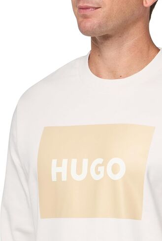 HUGO Men's Big Square Logo Crew Neck Sweatshirt in Saudi Arabia
