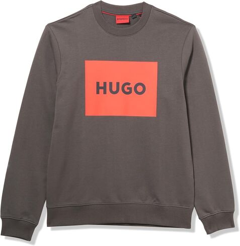 HUGO Men's Big Square Logo Crew Neck Sweatshirt in Saudi Arabia