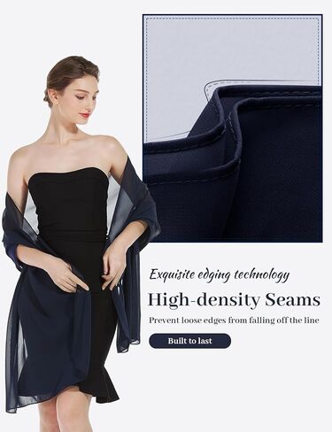 Women Chiffon Shawls and Wraps for Evening Dresses Wedding Party Travel Scarves Pashmina Bikini Cover Up in Kuwait