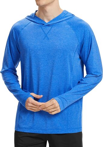 Fishing Shirts for Men Long Sleeve: UPF 100+ UV Sun Protection Hoodie - Swimming Hiking Outdoor Running Rash Guard in Saudi Arabia