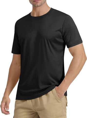 Men's Short Sleeve UPF 50+ Sun Rash Guard Swim Shirts Lightweight Moisture Wicking Athletic Summer Tops in Kuwait