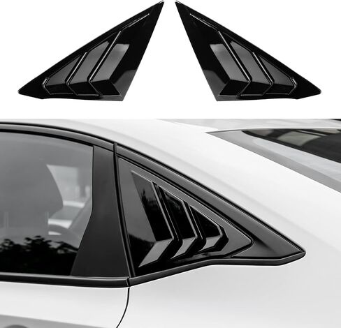 لـ 11th Gen Civic Racing Side Side Window Windows Triangle Window الستائر لـ Honda Civic سيدان 2022 2023 2024 2025 (أسود) in Kuwait
