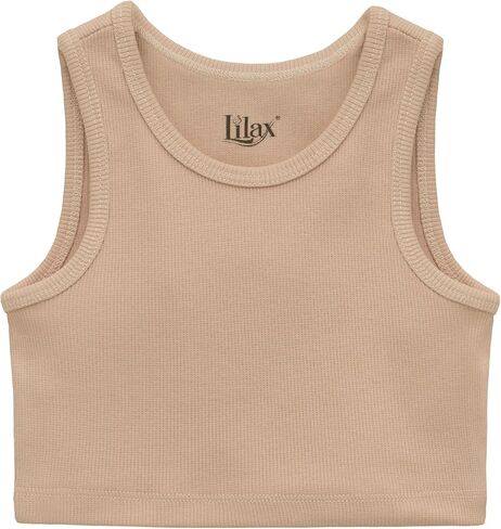 Lilax Girls Crop Top مضلعة أكمامًا أكمامًا 2 حزمة محصوقة in Saudi Arabia