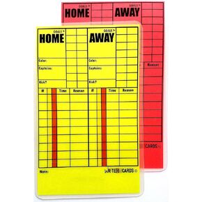 Soccer Write-on Referee Cards, Bright NEON Set