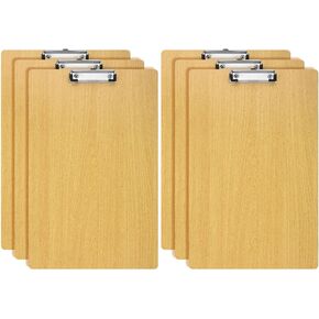 6 Pcs 11 x 17 Inch Extra Large Clipboards with Low Profile Clip Wood Ledger Clipboard Memo Size Clipboards for School Classroom Office Drawing Party Supply