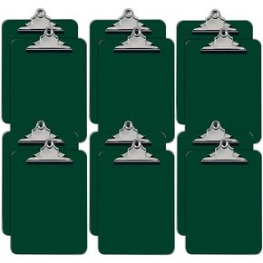 Green Plastic Clipboards, 12 Pack, Durable, 12.5 x 9 Inch, Standard Metal Clip, by Better Office Products, Green, Set of 12