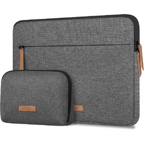 Lacdo 360° Protective Laptop Sleeve Case for 13 inch New MacBook Air M4 A3240 2025, M3 A3113, M2 A2681, M1 A2337, 13" MacBook Pro M2 M1, 13-inch iPad Air M3 / iPad Pro M4 with Accessory Bag, Dark Gray