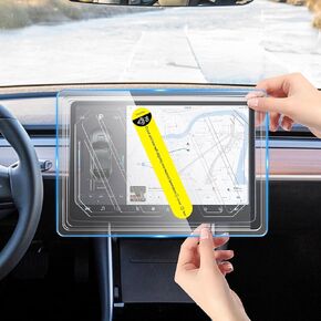 Suoman for Tesla Model 3/Model Y Screen Protector,Tempered Glass 15 inch Center Control Touchscreen Navigation Screen Protective for Tesla Model 3/Y 2023 2022 2021 [Anti-Shock]