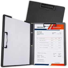 Tomorotec A4 Size Nursing Foldable Cover Clipboard with Pen Holder PP Foam Stationery Document Holder File Organizer Folder Writing Pad for Hospital Office School Business Classroom Supplies (White)