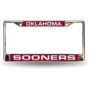 Rico Industries NCAA Oklahoma Sooners Red Chrome Laser License Frame 12" x 6"