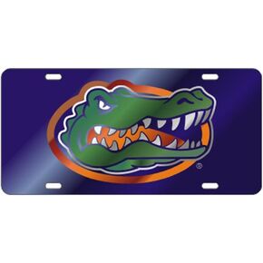 Florida Gators Blue Laser Cut License Plate - Gator Logo