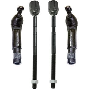 PartsW - 4 Pc Inner & Outer Tie Rod Ends Passenger Driver Kit For Ford Mustang 1982-1993/ Lincoln Continental 1982-1983/ Mercury Cougar 1982-1988 + More All Models