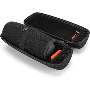 Carrying Case for JBL Charge 5 / Charge 4, Hard Travel Case Protective Bag for JBL Charge 5 Charge 4 Portable Waterproof Wireless Speaker, Fits USB Plug and Cable –Black