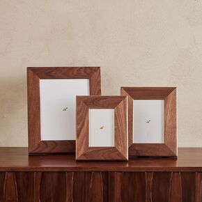 8x10 Picture Frame, Wall Mounting/Tabletop, 100% Solid American Walnut, Photo Poster Collage Wood Frames for Art Gallery Home Decor, Horizontal/Vertical Display, Solid Color, 1 Pack
