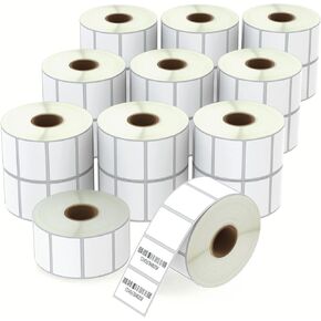BETCKEY - 1.5" x 1" (38 mm x 25 mm) All Purpose & Address Labels Compatible with Zebra & Rollo Label Printer,Premium Adhesive & Perforated [20 Rolls, 26000 Labels]