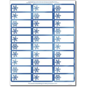 Great Papers! Blue Foil Snowflake Address Labels/Gift Tags - 120 Labels
