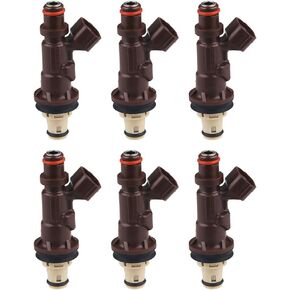 JDMON Compatible with Fuel injectors Toyota 4Runner Tacoma Tundra 3.4L V6 1999-2004 Replace 2320962040 2172933 2 Hole Pack of 6