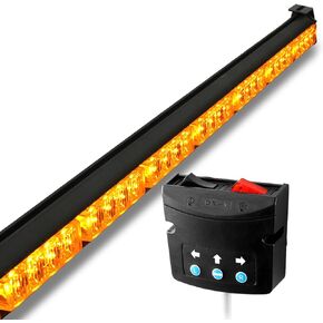 LAMPHUS SolarBlast 36" Amber LED Traffic Advisor Light Bar [SBTA84-AM] [TA Controller] [19 Flash Modes] [IP 67 Waterproof] Directional Yellow Flashing Emergency Safety Light Bar for Trucks Vehicles