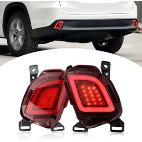 2PCs Front Bumper Fog Lights Assembly Fit for 2017 2018 2019 Toyota Highlander OEM Replacement Bulb Fog Lamp LED Switch and Wiring Kit (FRONT FOG LIGHT)