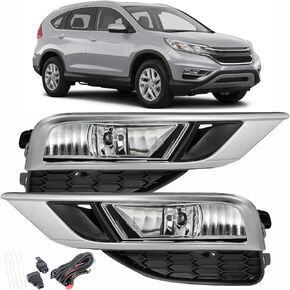 Fog Lights Replacement for Honda CRV CR-V 2015-2016 Driver & Passenger Side Bumper Fog Light Kit HO2592140 HO2593140 HO1038124 HO1039124
