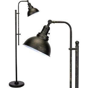 VONLUCE Floor Lamp, 65'' Tall Industrial Floor Lamp, Adjustable Height & Head Vintage Metal Standing Reading Pole Lamp, Floor Lamps for Living Room, Bedroom, Office, Farmhouse