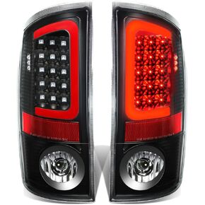 DNA MOTORING TL-DRAM07-LED-RD3D-BK-CL LED ثلاثي الأبعاد مجموعة مصابيح الذيل للسائق وجانب الركاب [متوافق مع 07-08 Ram 1500 2500 3500]
