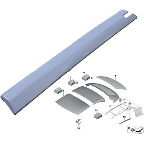 Bomunik Left Convertible Roof Molding Fits 2001-2019 For BMW 3 4 Series E93 F33 F83 Replacement number # 54377184037
