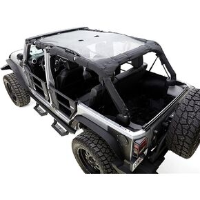 Rampage Shade Top Extended Brief | Mesh, Black | 90525 | Fits 2007 - 2018 Jeep Wrangler JK Unlimited 4-Door