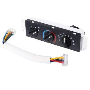 X AUTOHAUX 1 Set HVAC Heater Control Panel with Blower Motor Switch for Jeep Wrangler TJ 1999-2004 55037473AB BL101 HS-373