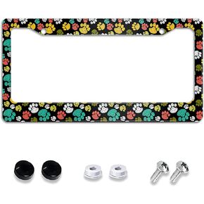 Moon Sun License Plate Frames for Car Decorative Aluminum Car Tag with 2 Holes and Screws Caps,Car Plate Frame for US Canada Vehicles Standard Gifts for Women Men 12''x6''