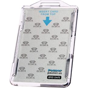 RFID Blocking ID Badge Holder RFID Safe CAC Card Protector id Holder for 2 Cards for twic Card piv Credentials hspd 12 fed id Card lincpass Smart Card (1)