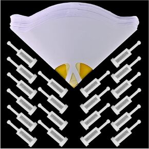 20PCS Disposable HVLP Gravity Spray Gun Filters Fine Mesh & 20PCS Fine 190 Micron Filter Paint Strainers,The Great Must-Have Accessory for Both Paint Sprayer