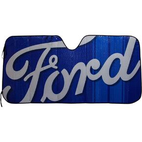 Plasticolor 003704R01 Ford Blue Script Windshield Sunshade