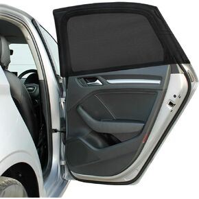 Car Window Shades, 2 Pack Breathable Car Window Shade for Baby for Side, Super Stretchy Sun Shade for Car Window for Baby Block Sun Heat and Harmful UV Rays, Universal Fit Most (98%) of Cars, SUV