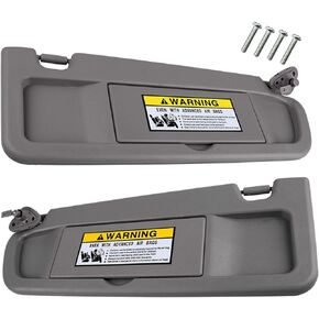 Nakuuly Left Driver and Right Passenger Side Sun Visor Gray Compatible with Honda Civic 2006 2007 2008 2009 2010 2011 Replaces # 83280-SNA-A01ZC 83230-SNA-A01ZC
