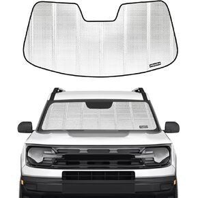 Windshield Sun Shade for 2021-2024 Ford Bronco Front Window Sunshade. Reflective Rigid Material
