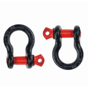Anti-Rust 1/2" D Ring Bow Shackle Isolator 2 Pk Unbreakable 12 Tons (26,455 lbs) Breaking Strength for Vehicle Recovery,Tow Strap Hooks