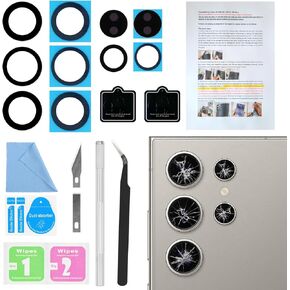 2PCS Galaxy S24 Ultra Back Rear Camera Lens Glass Replacement, ASDAWN Back Lens Glass for Samsung Galaxy S24 Ultra 6.8 inches All Carriers with Free Lens Film + Installation Manual + Repair Tool Set in Saudi Arabia
