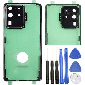ubrokeifixit Galaxy S20 Ultra Rear Back Glass Cover Replacement for Samsung Galaxy S20 Ultra 6.9" LTE G988B/DS,S20 Ultra 5G SM-G988(NOT for S20+ 6.7",NOT for S20 6.2") (Black/Camera Lens)